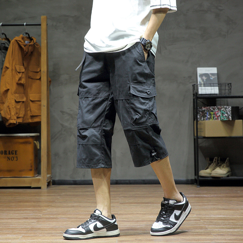 Pantaloni Capri pentru bărbați - croi drept lejer, lungime cropped, vară, stil tânăr