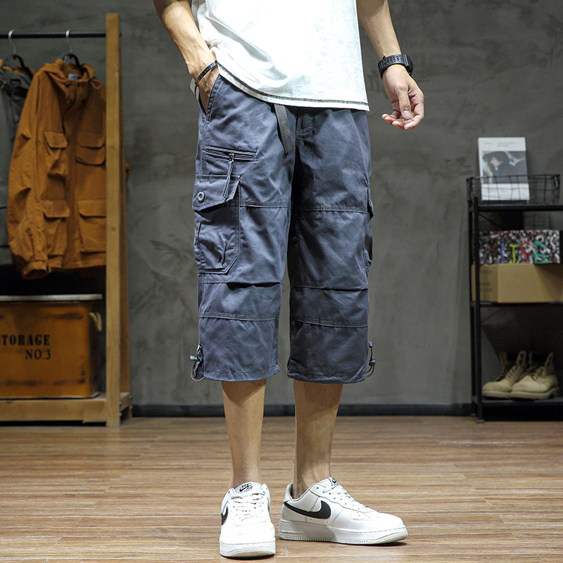 Pantaloni Capri pentru bărbați - croi drept lejer, lungime cropped, vară, stil tânăr