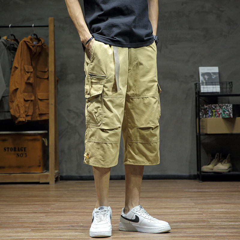 Pantaloni Capri pentru bărbați - croi drept lejer, lungime cropped, vară, stil tânăr