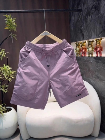 Férfi nyári könnyű, lélegző rövidnadrág, laza szabás, középső derekú, poliészter anyag