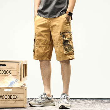Σορτς καμουφλάζ cargo, φαρδιά γραμμή, βαμβάκι, πολλές τσέπες