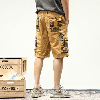 Σορτς καμουφλάζ cargo, φαρδιά γραμμή, βαμβάκι, πολλές τσέπες