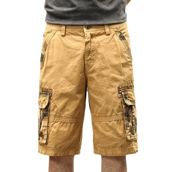 Σορτς καμουφλάζ cargo, φαρδιά γραμμή, βαμβάκι, πολλές τσέπες