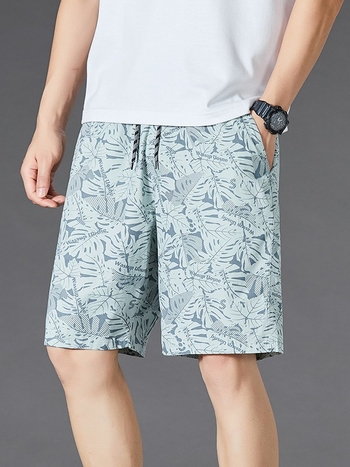 Meeste puuvillased lühikesed püksid suveks, vaba lõige, keskmine talje, 100% puuvill, sportlik-casual stiil