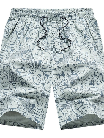 Мъжки памучни къси панталони за лято, свободна кройка, средна талия, 100% памук, спортно-ежедневни