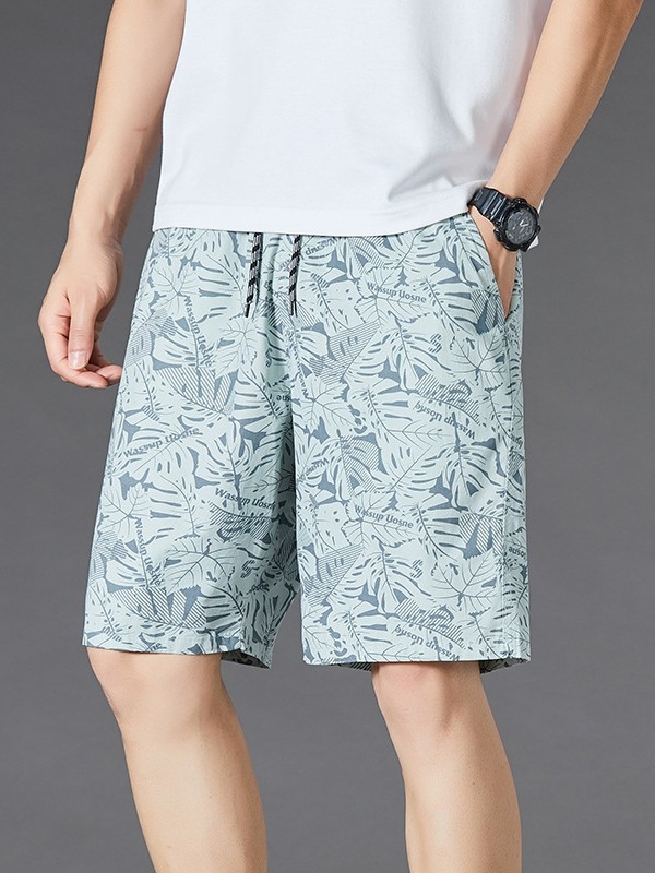 Ανδρικά βαμβακερά σορτς για το καλοκαίρι, χαλαρή εφαρμογή, μεσαία μέση, 100% βαμβάκι, αθλητικό-καθημερινό στυλ