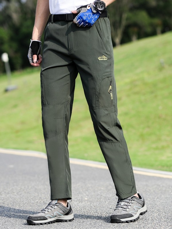 Pantaloni de drumeție pentru bărbați, uscare rapidă, croială relaxată, impermeabili, material din amestec de fibre chimice, primăvară-vară