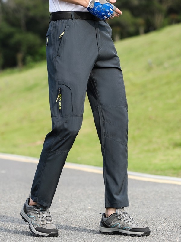 Pantaloni de drumeție pentru bărbați, uscare rapidă, croială relaxată, impermeabili, material din amestec de fibre chimice, primăvară-vară
