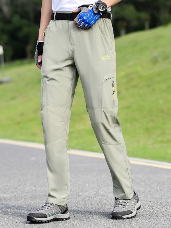 Pantaloni de drumeție pentru bărbați, uscare rapidă, croială relaxată, impermeabili, material din amestec de fibre chimice, primăvară-vară