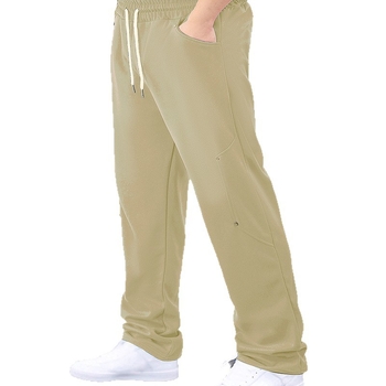 Παντελόνια τζόγκερ με ίσια γραμμή, μεσαίας μέσης, μπροστινό άνοιγμα με κορδόνι, ύφασμα από μείγμα βαμβακιού-πολυεστέρα, κύριο ύφασμα 100% πολυεστέρας