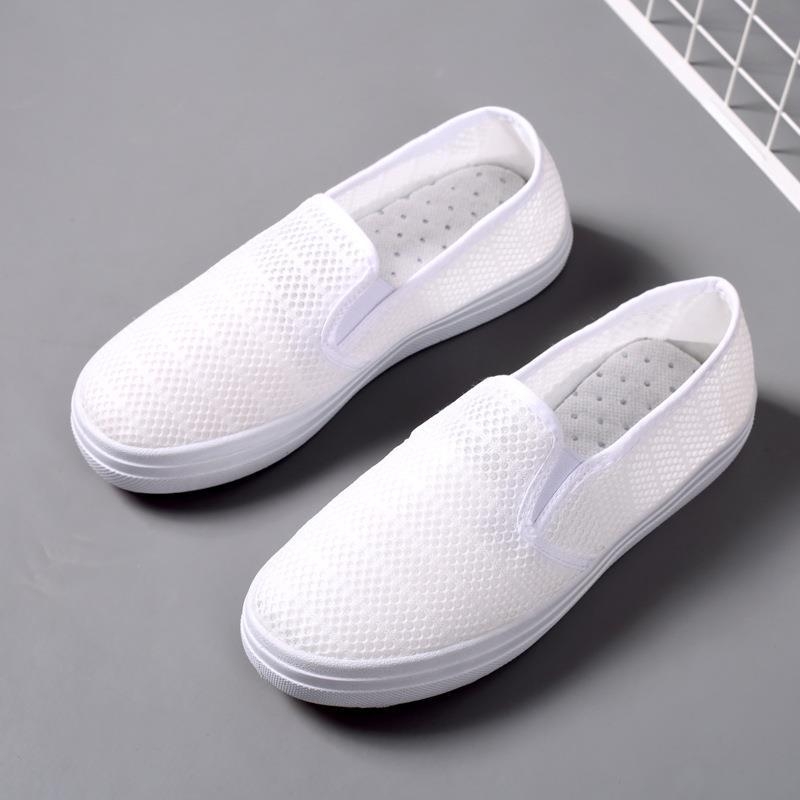 Női vászon slip-on cipő, alacsony bokájú, vászon felsőrész, pamut bélés, injektált műanyag talp