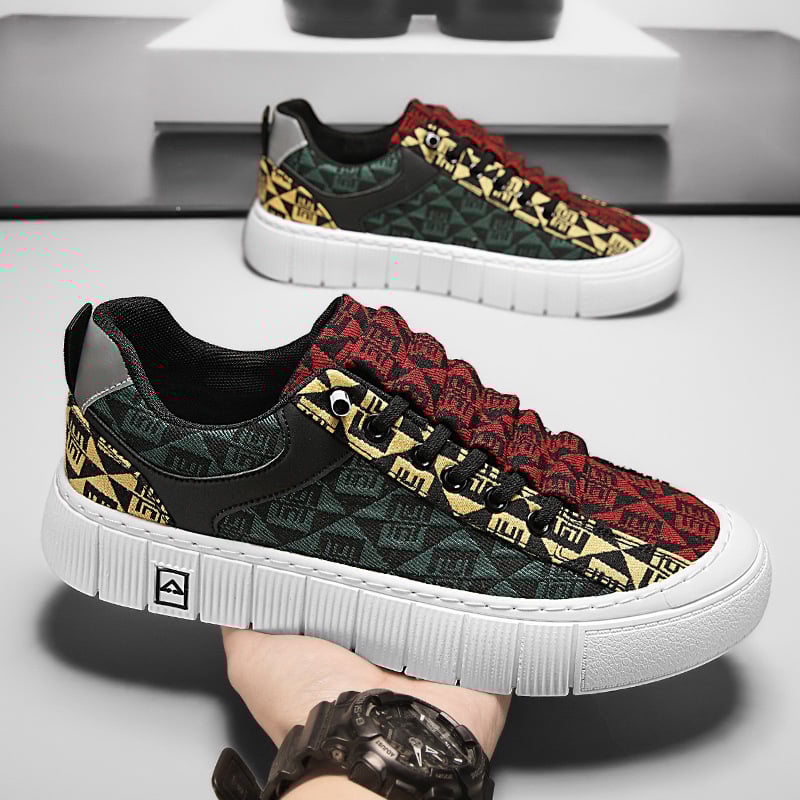 Ανδρικά παπούτσια χαμηλού ύψους με πλατφόρμα, Κορεατικού στυλ, για όλες τις εποχές, πάνω μέρος καμβάς, σόλα PVC, ενισχυμένη πλατφόρμα με έγχυση