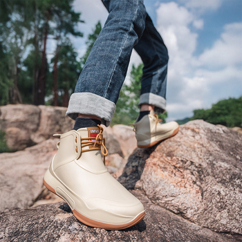 Unisex αδιάβροχες μπότες βροχής για όλες τις εποχές - PVC επάνω μέρος, EVA πάτος, αντιολισθητική σόλα, διχτυωτή επένδυση