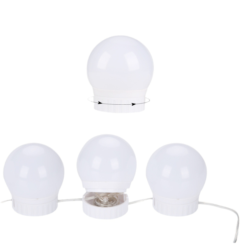 LED gaismas avots spogulim ar priekšējo apgaismojumu, griežams izvelkams spuldžu pavedienis, modelis Q03, skārienjūtīgs slēdzis