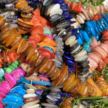 Αξεσουάρ DIY κοσμημάτων - χάντρες από κοχύλι, ημιτελής νήμα 38 εκ. μήκος, ευγενικό σχέδιο, οικολογική επεξεργασία, AsVrai U