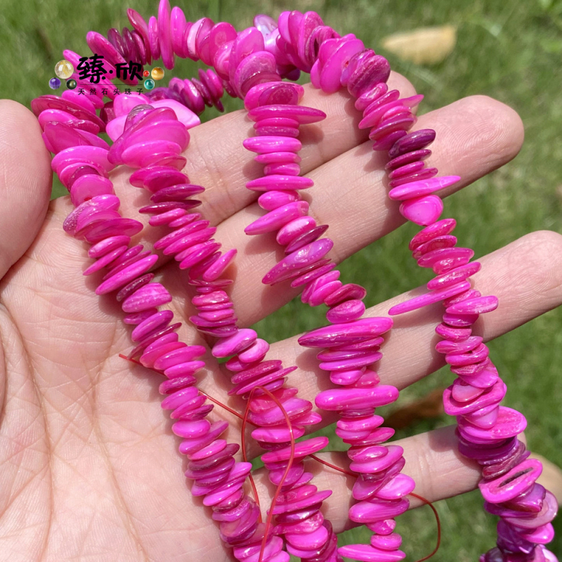 Boemske šarene školjke perle, 7–14 mm, poluproizvodi za nakit, duljina 38 cm