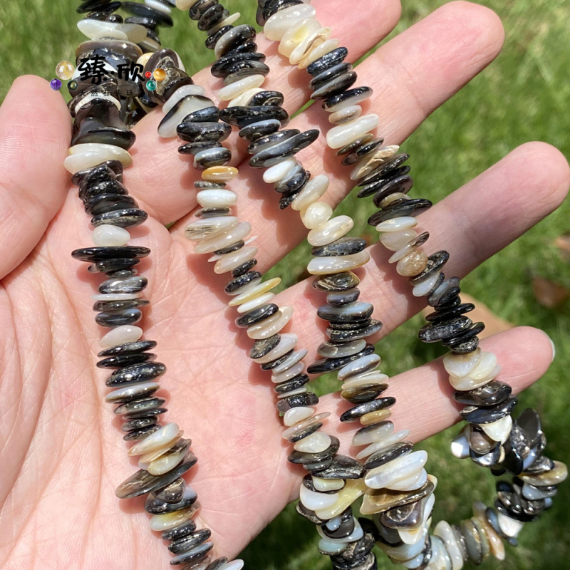 Boemske šarene školjke perle, 7–14 mm, poluproizvodi za nakit, duljina 38 cm