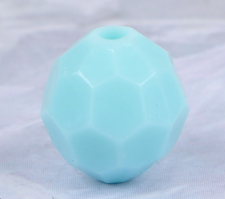 Акрилни свободни мъниста, октагонална форма, 32 фасети, инжекционно формовани, марка Yonghong