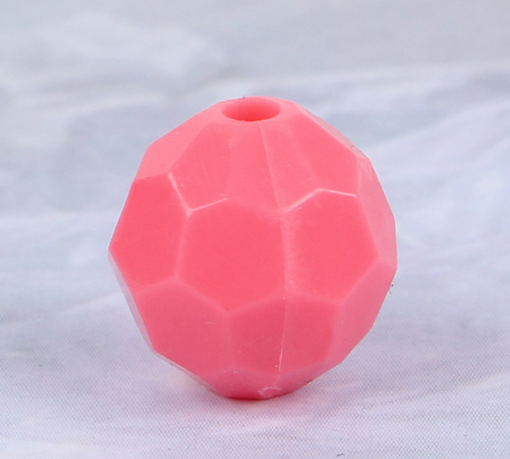 Акрилни свободни мъниста, октагонална форма, 32 фасети, инжекционно формовани, марка Yonghong