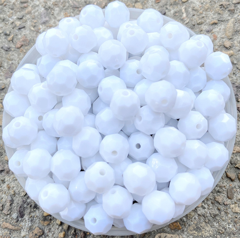 Акрилни свободни мъниста, октагонална форма, 32 фасети, инжекционно формовани, марка Yonghong