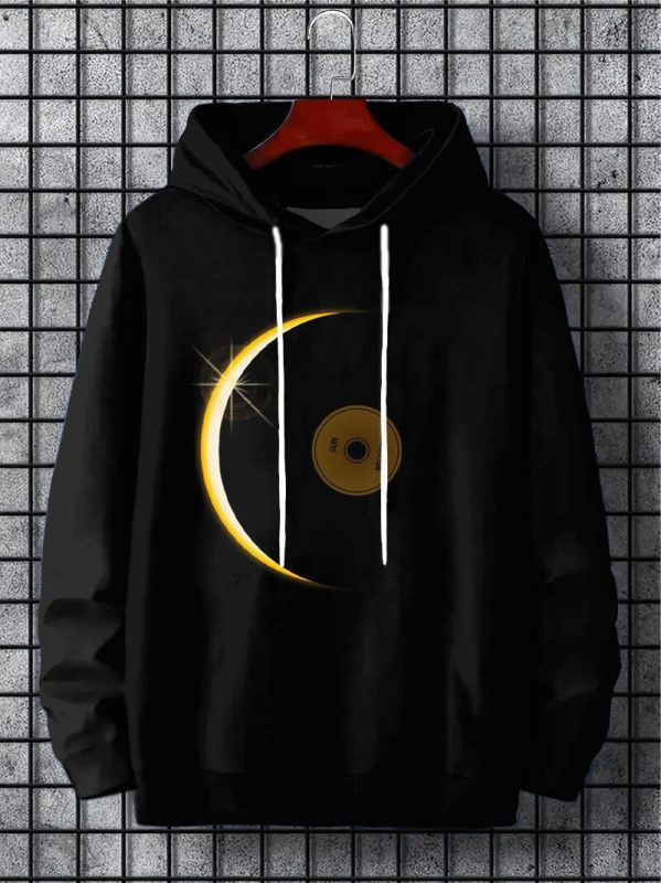Muški hoodie s kapuljom, 3D digitalni otisak, udoban kroj, poliester 96%+, džep s trodimenzionalnim patchom