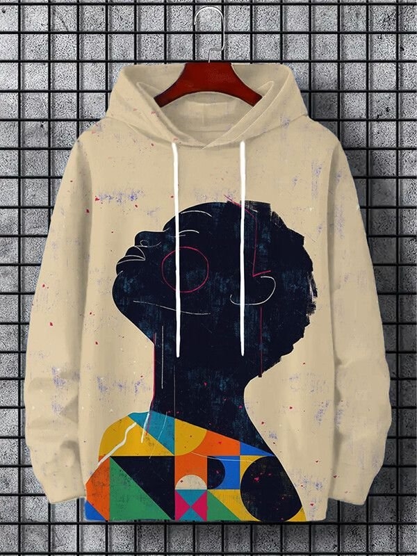 Muški hoodie s kapuljom, 3D digitalni otisak, udoban kroj, poliester 96%+, džep s trodimenzionalnim patchom