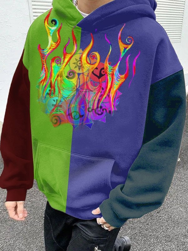 Muški hoodie s kapuljom, 3D digitalni otisak, udoban kroj, poliester 96%+, džep s trodimenzionalnim patchom