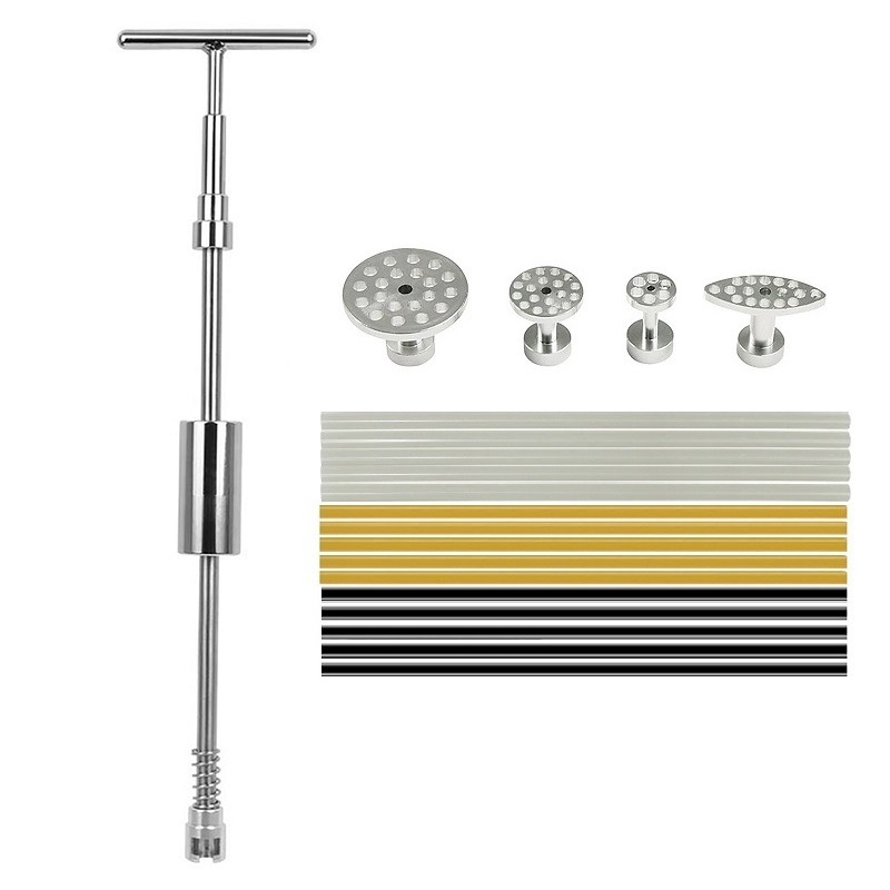 Инструмент за ремонт на вдлъбнати колата – плъзгащ чук, дърпач, тежък издърпващ прът