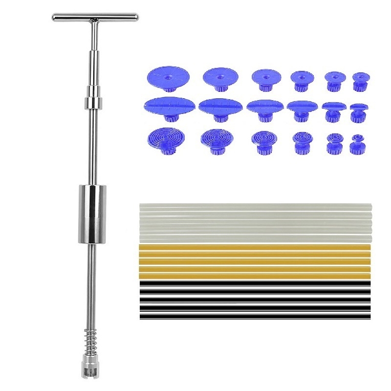 Инструмент за ремонт на вдлъбнати колата – плъзгащ чук, дърпач, тежък издърпващ прът