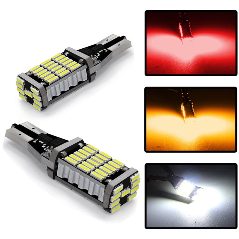 Automobilio LED atbulinės eigos lemputė, T15, 45-SMD 4014, Aukštas ryškumas (10W; 12-30V; 999LM; 4014; 7500-8000K)