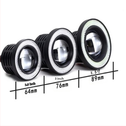 LED фар за мъгла със ангелски очи и COB светодиоди - 12V, 30W, 1200 lm, 50000 ч.