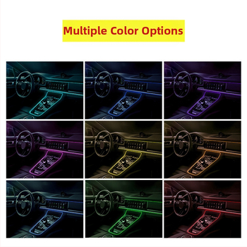 Λαμπτήρας περιβάλλοντος εσωτερικού αυτοκινήτου με οπτικές ίνες, USB τροφοδοσία, 5W, 12V/5V, μοντέλο 20220530