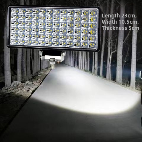 Több‑LED spotfény járművekhez – 144W, 12–80V, IP67, repülőipari alumínium, 30000 óra élettartam