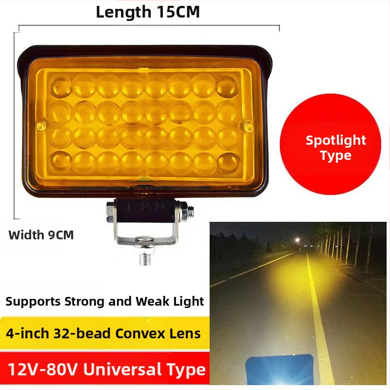 Több‑LED spotfény járművekhez – 144W, 12–80V, IP67, repülőipari alumínium, 30000 óra élettartam