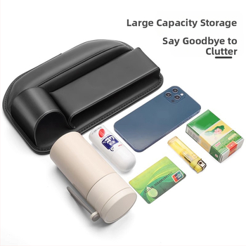 Кутия за съхранение в пролуката между седалките на автомобил, естествена кожа, персонализирана, възможност за отпечатване на лого