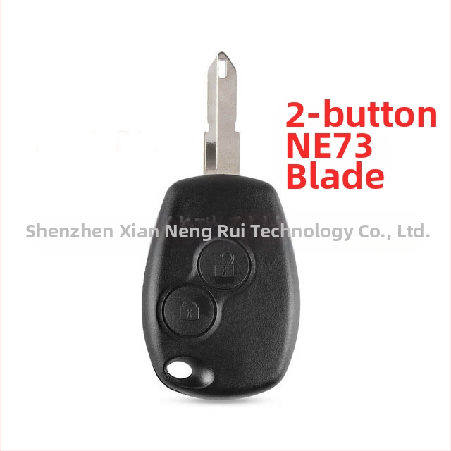 Carcasă cheie Renault – placă plată, corp ABS, lamă metalică, configurație 2-chei/3-chei, greutate 35 g