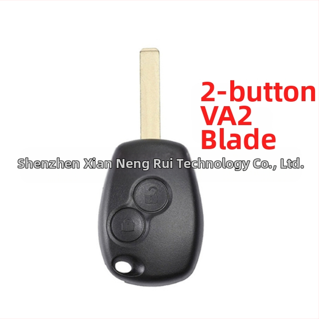 Carcasă cheie Renault – placă plată, corp ABS, lamă metalică, configurație 2-chei/3-chei, greutate 35 g