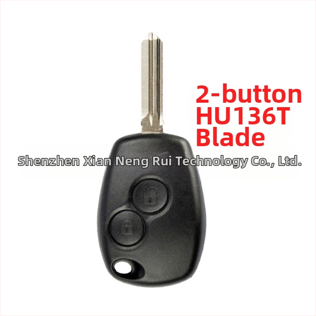 Carcasă cheie Renault – placă plată, corp ABS, lamă metalică, configurație 2-chei/3-chei, greutate 35 g