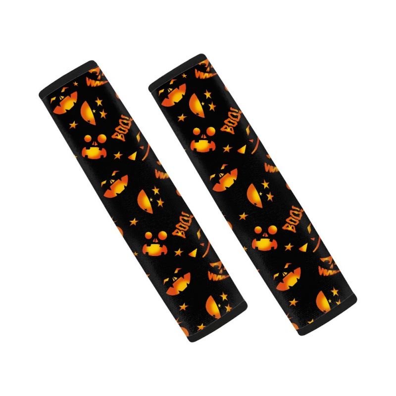 Perna pentru umărul centurii de siguranță auto, imprimeu plasa păianjen Halloween, poliester, set de două piese, 60 g, cu logo imprimat, personalizabil
