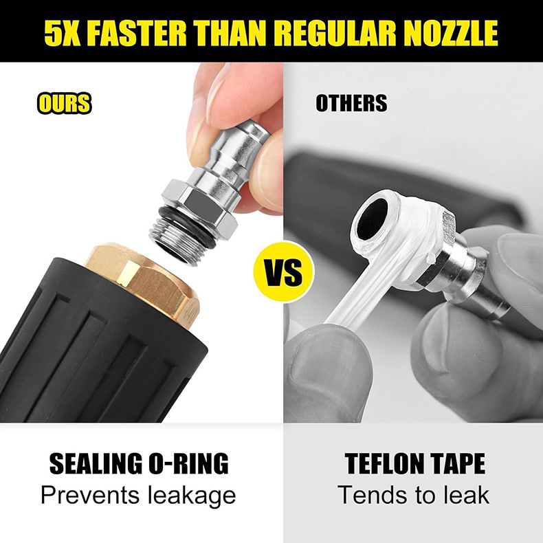 Visokotlačna bakrena okretna mlaznica s keramnim jezgrom ventila za uklanjanje hrđe i čišćenje