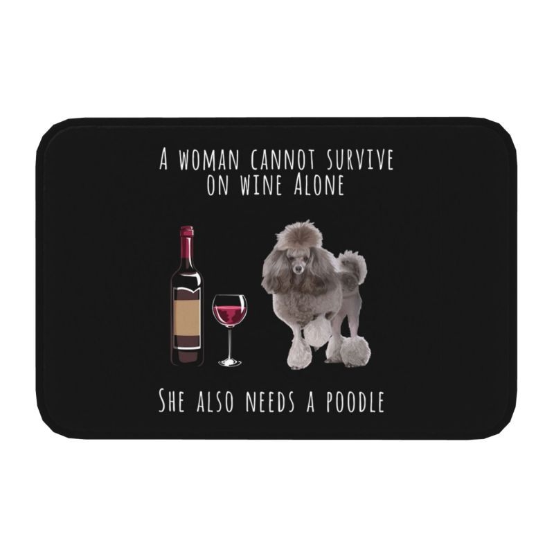 Covor de baie antiderapant pentru intrare, suprafață flokată, formă pătrată, material TPE, lavabil