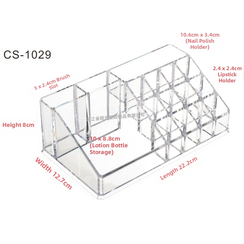 Skaidrus, sulankstomas stalčių dėklas kosmetikai ir smulkmenoms – biuro organizatorius nordiško stiliaus (akrilas; Yiwu kilmė)