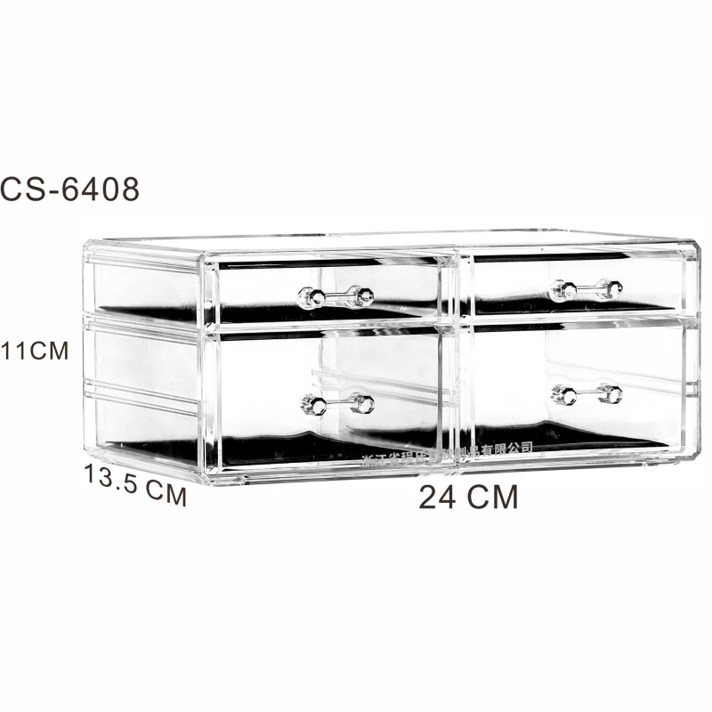 Skaidrus, sulankstomas stalčių dėklas kosmetikai ir smulkmenoms – biuro organizatorius nordiško stiliaus (akrilas; Yiwu kilmė)