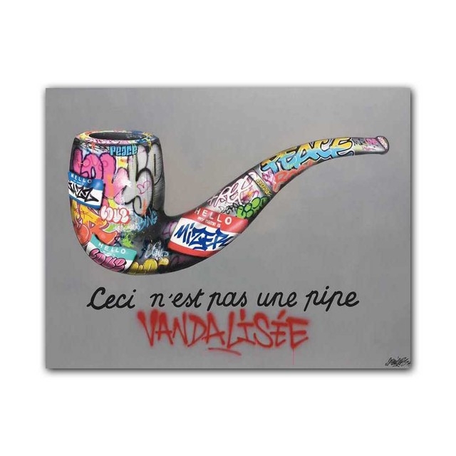 Graffiti platno slika — živopisne boje, apstraktni geometrijski motiv za dnevni boravak