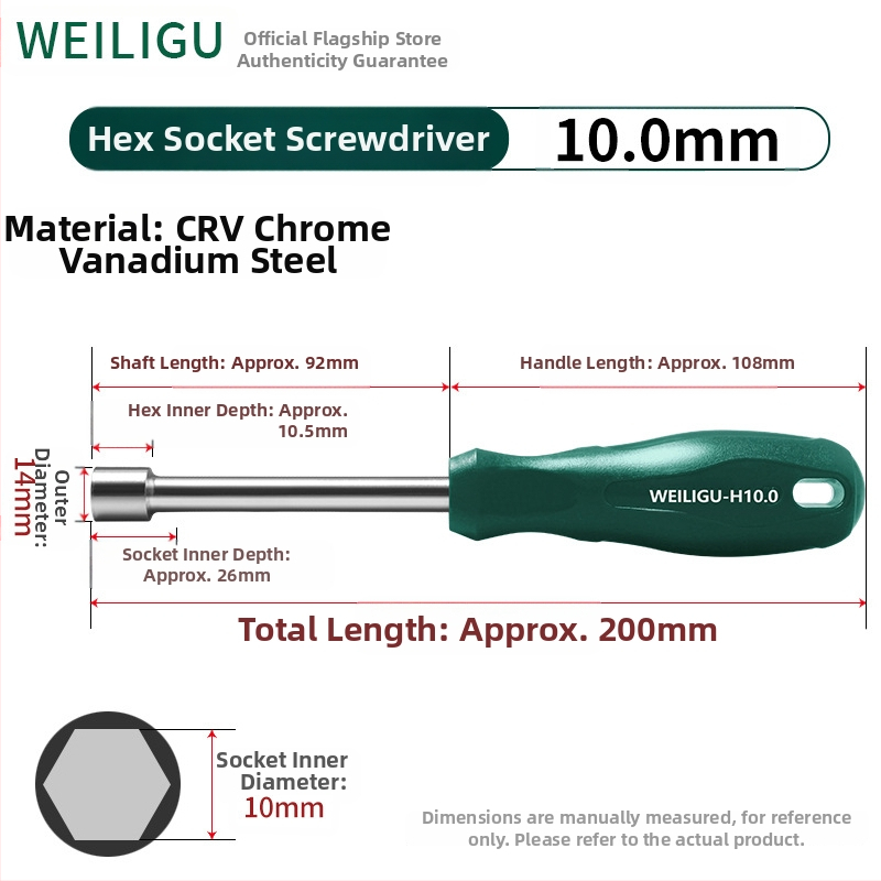 Cheie cu soclu hexagonal, oțel cu conținut mare de carbon, finisaj oglindă