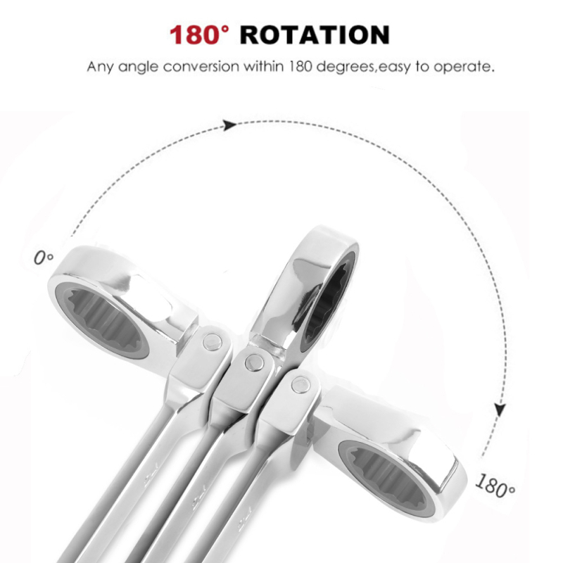 Cheie cu ratchet cu cap reglabil, din oțel de unelte, greutate 0.3, pentru reparații auto și electrocasnice