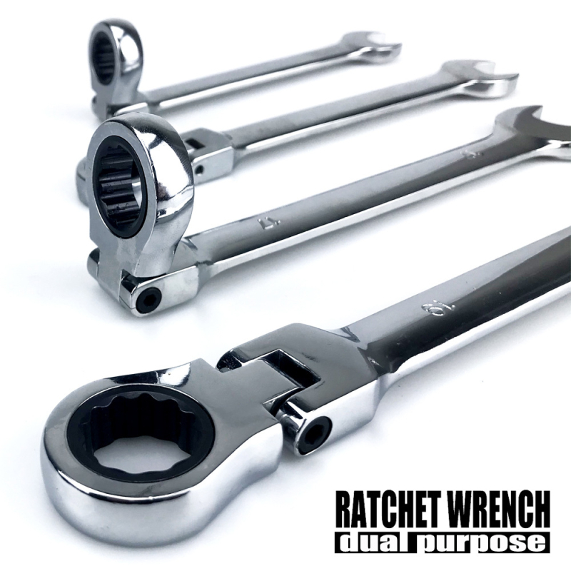 Cheie cu ratchet cu cap reglabil, din oțel de unelte, greutate 0.3, pentru reparații auto și electrocasnice