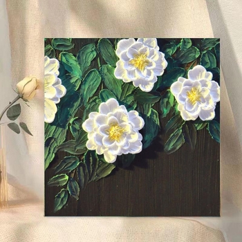 DIY Ψηφιακή ζωγραφιά σε λάδι — Φλοράλ 3D υφή, χωρίς κάδρο, Σύγχρονος μινιμαλισμός, Χώρος: σαλόνι/υπνοδωμάτιο/γραφείο, Μονάδα: Amplitude, Απόθεμα: 99999