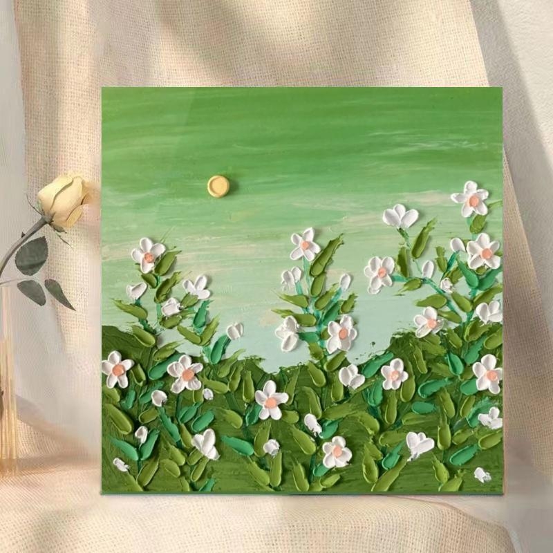 DIY digitális olajfestmény — virágos 3D textúra, keret nélküli, modern egyszerűség, helyiség: nappali, hálószoba, dolgozószoba, Egység: Amplitude, Készlet: 99999