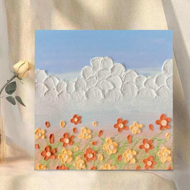 DIY digitális olajfestmény — virágos 3D textúra, keret nélküli, modern egyszerűség, helyiség: nappali, hálószoba, dolgozószoba, Egység: Amplitude, Készlet: 99999